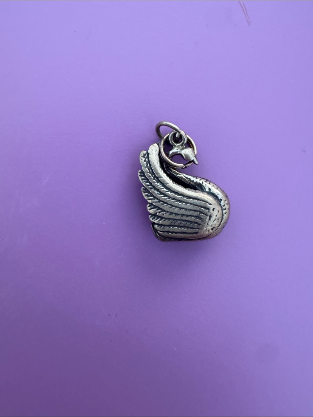 Silver Swan Wing Charm Pendant sterling silver Jewlery